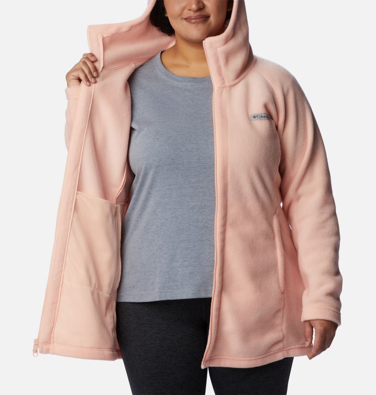 Thumbnail: Women’s Benton Springs II Long Fleece Hoodie - Plus Size, Color: Peach Blossom, image 5