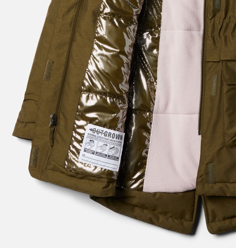 Girls’ Nordic Strider Jacket, Color: New Olive Heather, image 3