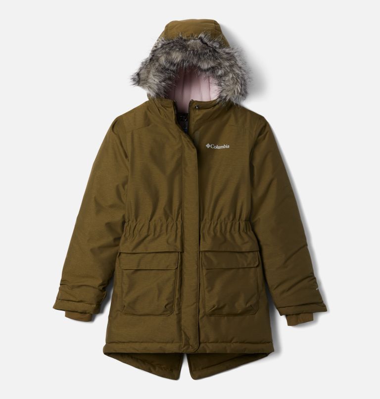 Girls’ Nordic Strider Jacket, Color: New Olive Heather, image 1