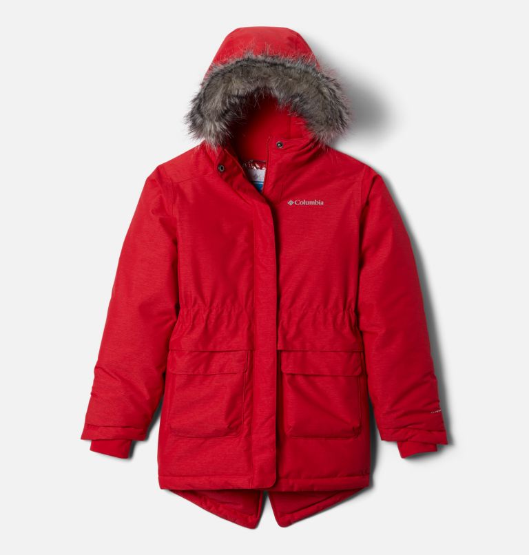 Thumbnail: Manteau Nordic Strider pour fille, Color: Red Lily Heather, image 1
