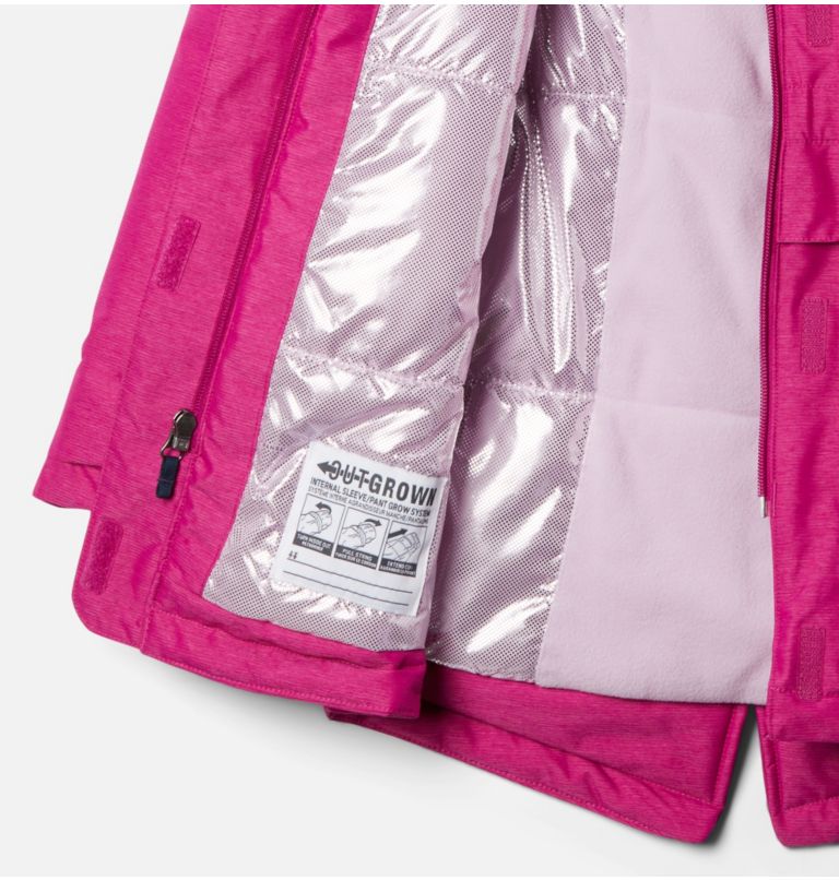 Girls’ Nordic Strider Jacket, Color: Wild Fuchsia Heather, image 3