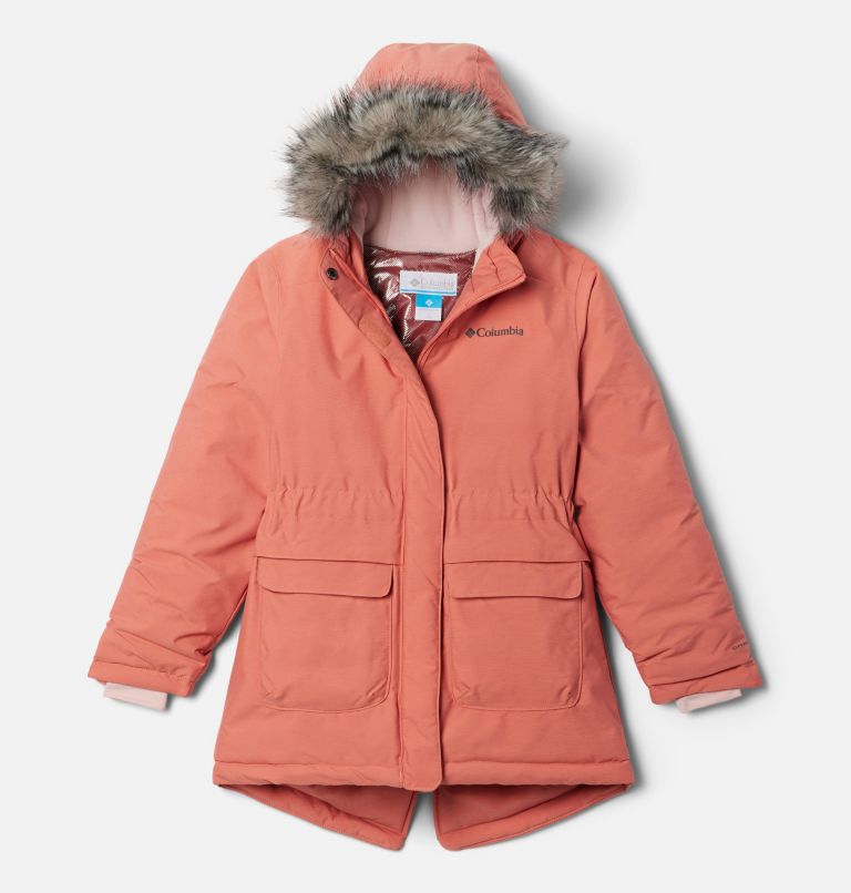 Girls Nordic Strider Winter Parka, Color: Faded Peach Heather, image 1