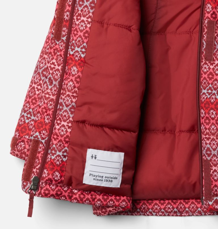 Girls’ Toddler Horizon Ride Jacket, Color: Marsala Red Diamond Stripe Print