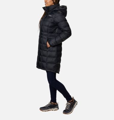 columbia hexbreaker long down jacket