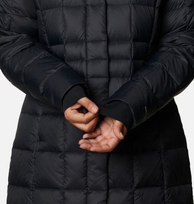 columbia hexbreaker long down jacket