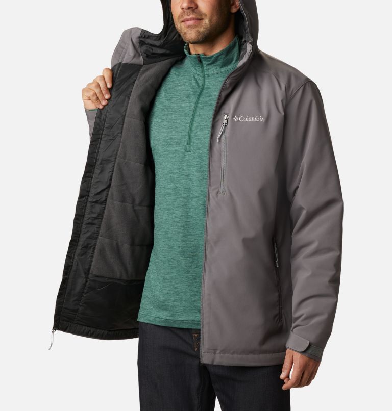 Men’s Gate Racer Insulated Softshell Jacket, Color: City Grey, image 5