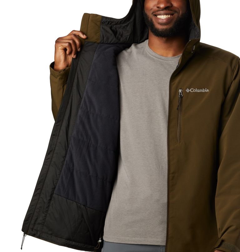 Men’s Gate Racer Insulated Softshell Jacket, Color: Olive Green, image 4