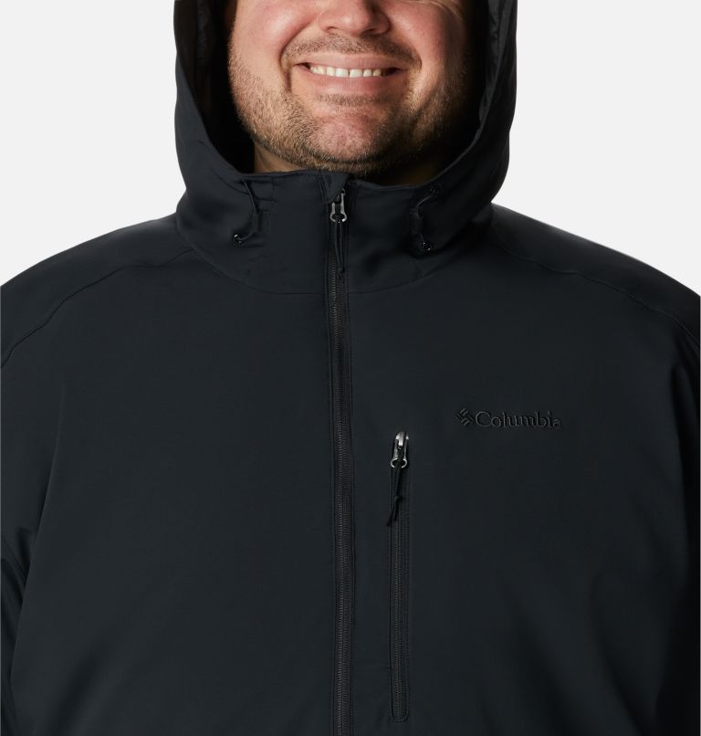 Thumbnail: Men's Gate Racer Softshell Hooded Jacket - Big, Color: Black, image 4