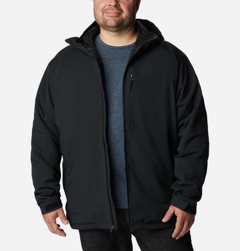 Thumbnail: Men's Gate Racer Softshell Hooded Jacket - Big, Color: Black, image 6