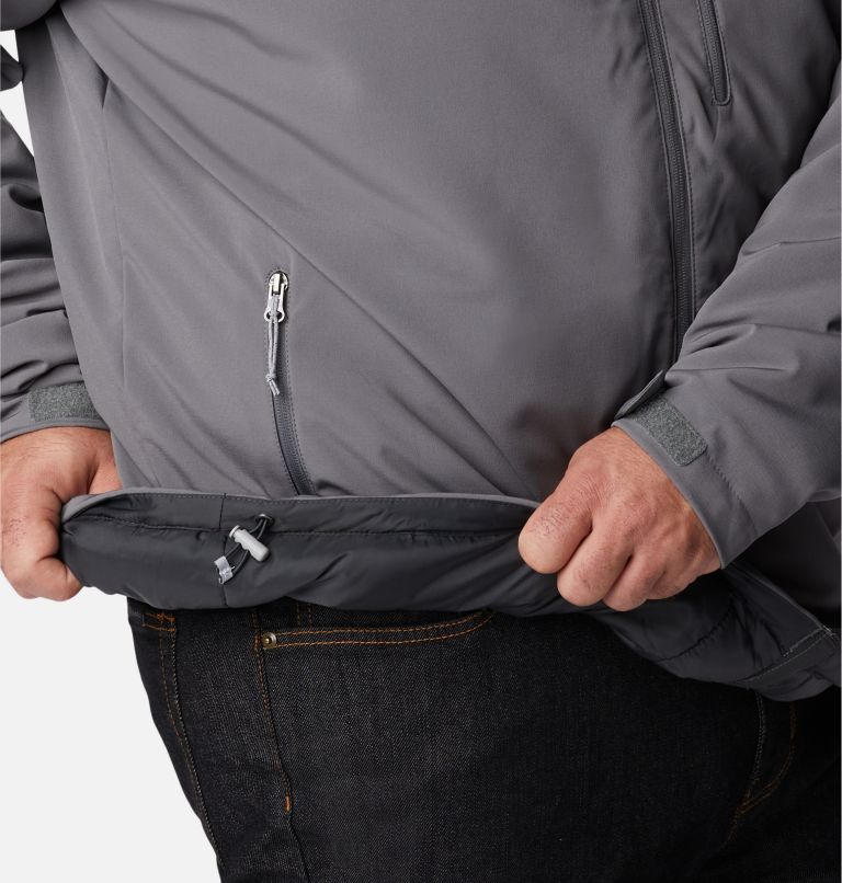 Men's Gate Racer Softshell Hooded Jacket - Big, Color: City Grey, image 6