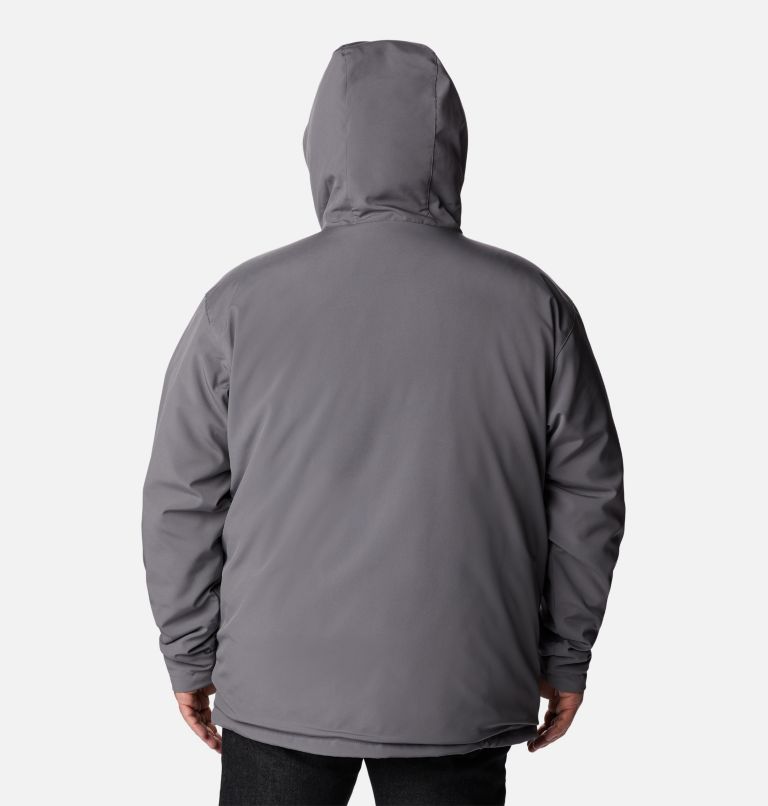 Thumbnail: Men's Gate Racer Softshell Hooded Jacket - Big, Color: City Grey, image 2