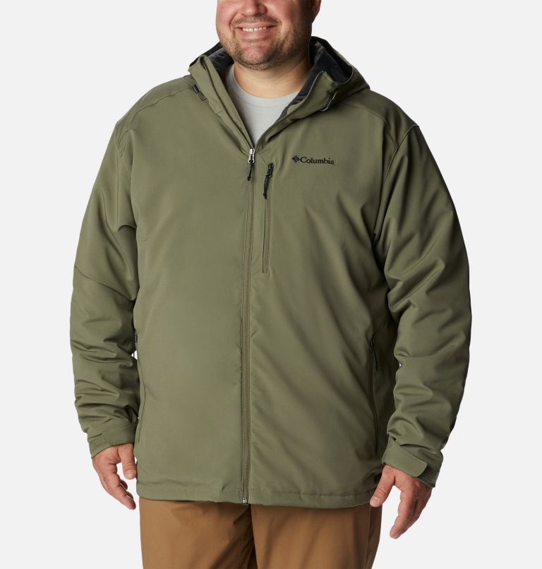 Men's Gate Racer Softshell Hooded Jacket - Big, Color: Stone Green, image 1
