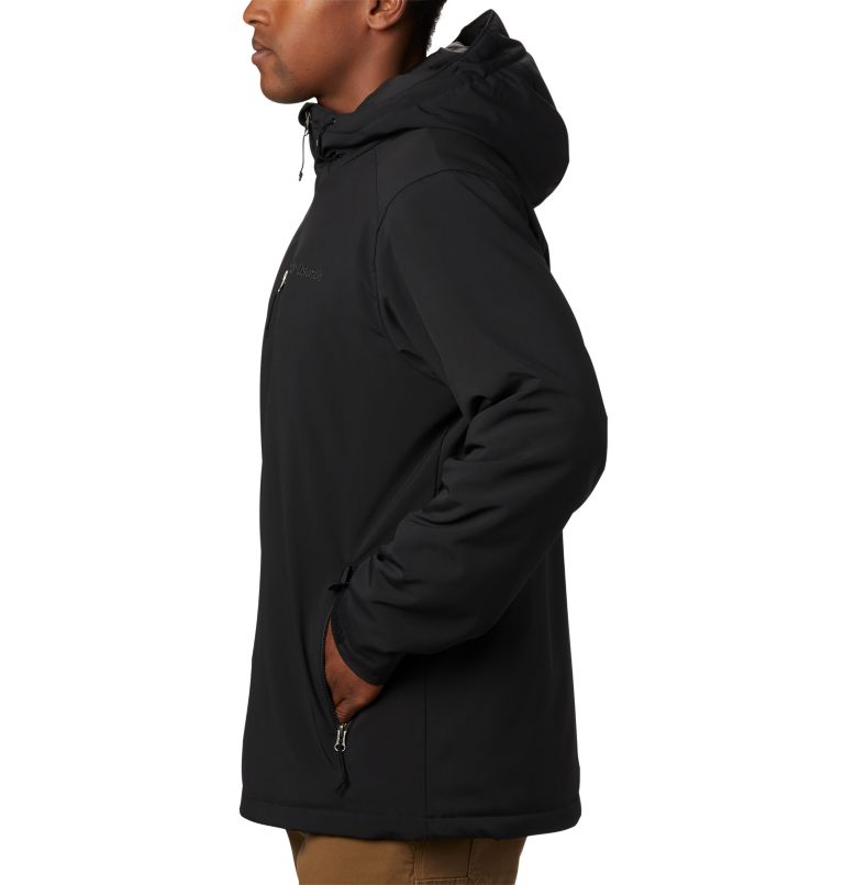 Men's Gate Racer Softshell Hooded Jacket - Tall, Color: Black, image 3