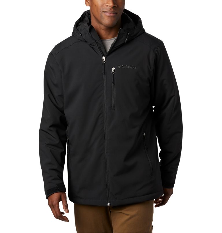 Men's Gate Racer Softshell Hooded Jacket - Tall, Color: Black, image 1