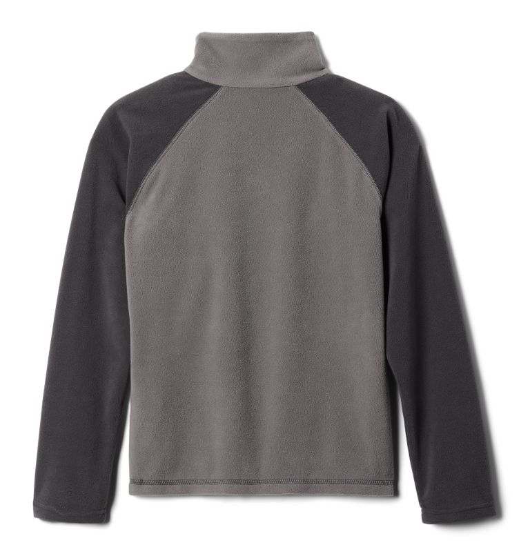 Boys' Glacial Fleece Quarter Zip Pullover, Color: City Grey, Shark, image 2