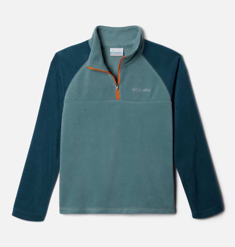 Boys’ Glacial Fleece Quarter Zip Pullover, Color: Metal, Night Wave, image 1