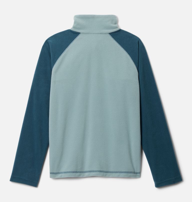 Boys' Glacial Fleece Quarter Zip Pullover, Color: Crushed Blue, Everblue, image 2