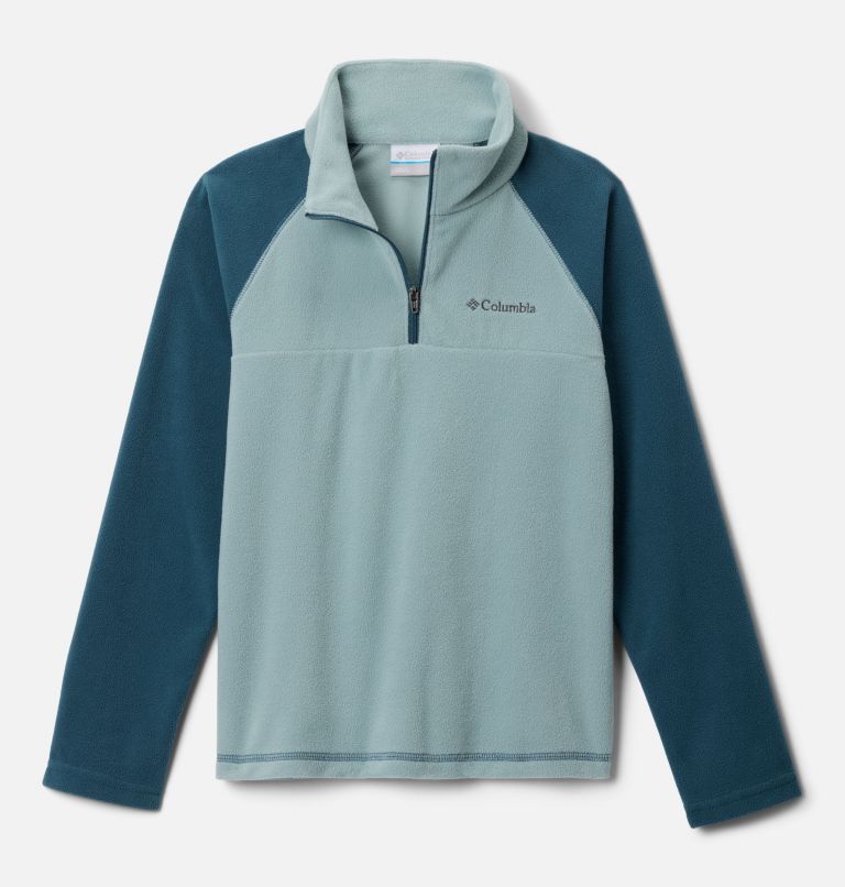 Boys' Glacial Fleece Quarter Zip Pullover, Color: Crushed Blue, Everblue, image 1