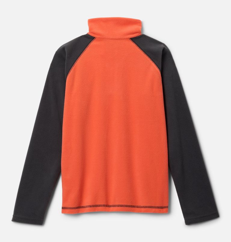 Boys' Glacial Fleece Quarter Zip Pullover, Color: Zing, Shark, image 2