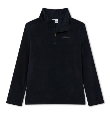 Boys’ Glacial Fleece Quarter Zip Pullover, Color: Black, image 1