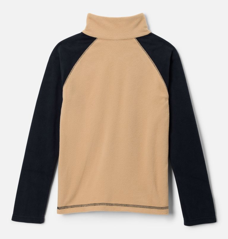 Boys’ Glacial Fleece Quarter Zip Pullover, Color: Canoe, Black, image 2