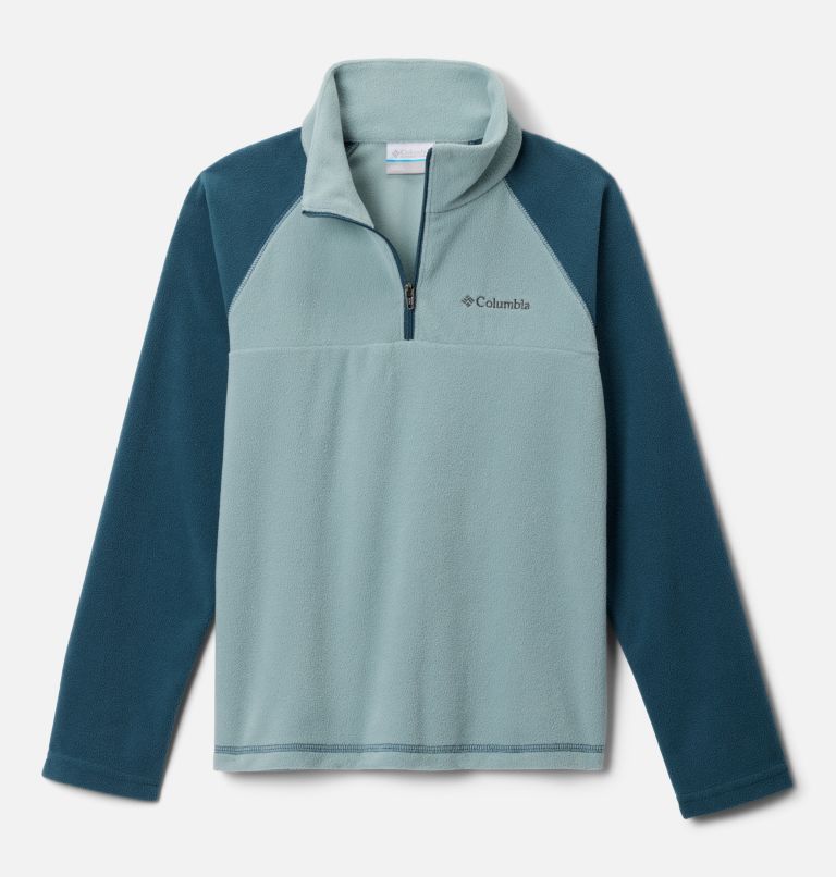 Boys’ Glacial Fleece Quarter Zip Pullover, Color: Crushed Blue, Everblue, image 1