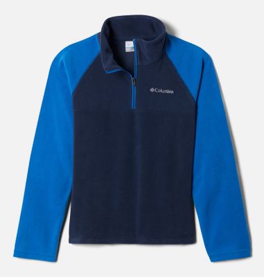 Boys&rsquo; Glacial&trade; Fleece Half Zip Jacket Glacial&trade; Half Zip | 023 | XS, Collegiate Navy, Bright Indigo, front
