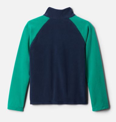 Boys&rsquo; Glacial&trade; Fleece Half Zip Jacket Glacial&trade; Half Zip | 023 | XS, Collegiate Navy, Emerald Green, back