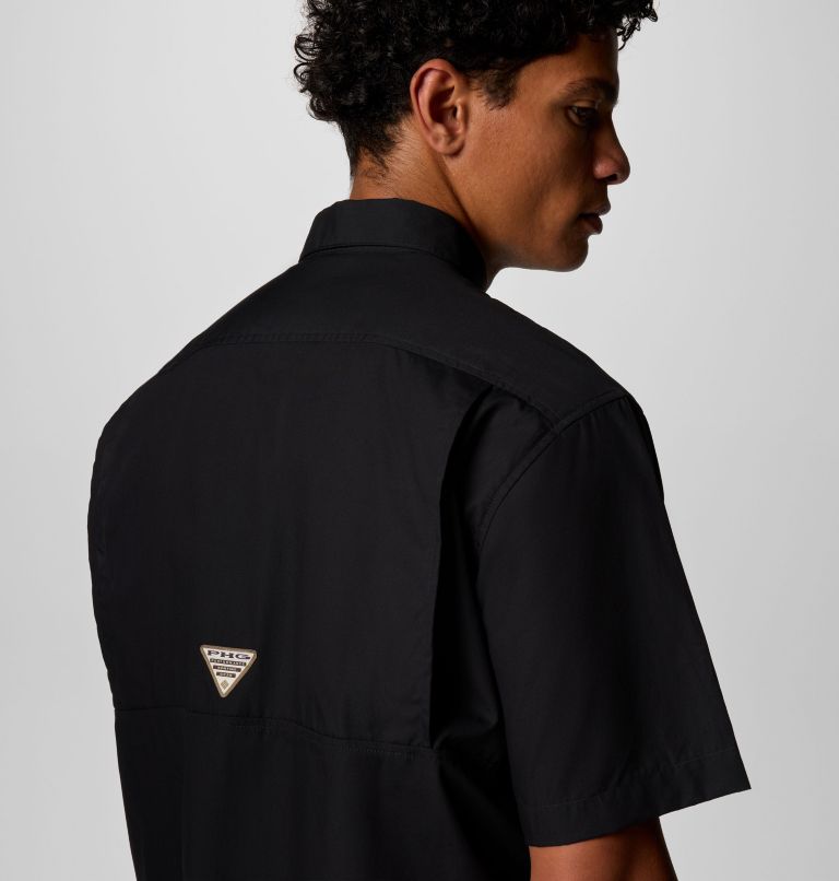 Men's PHG Sharptail Short Sleeve Shirt, Color: Black, Timberwoods Camo, image 6