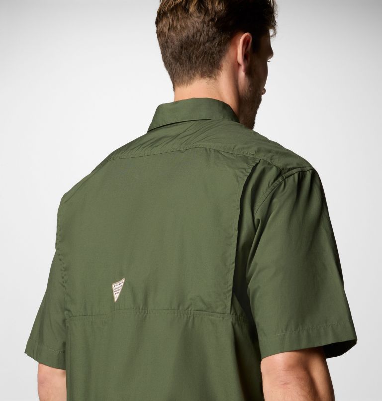 Men's PHG Sharptail Short Sleeve Shirt, Color: Surplus Green, Timberwoods Camo, image 6