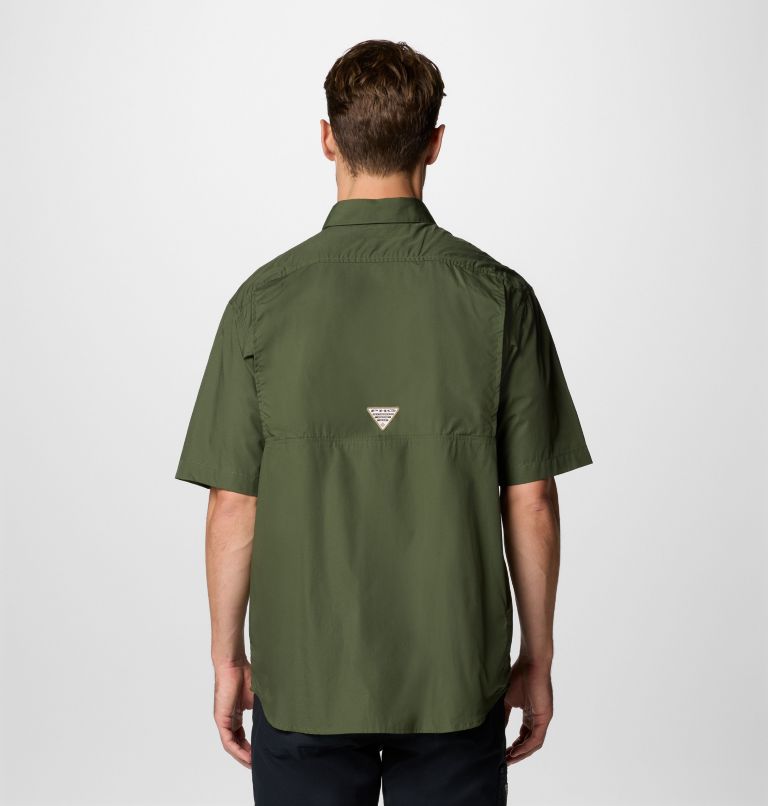 Men's PHG Sharptail Short Sleeve Shirt, Color: Surplus Green, Timberwoods Camo, image 2