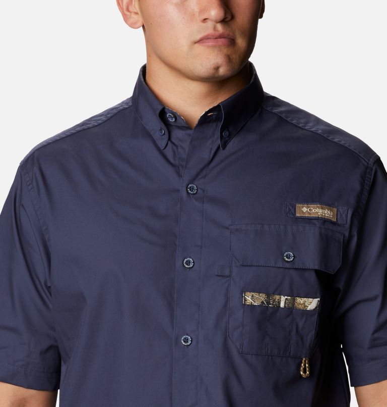 Thumbnail: Men's PHG Sharptail Short Sleeve Shirt, Color: Nocturnal, RT Edge, image 4