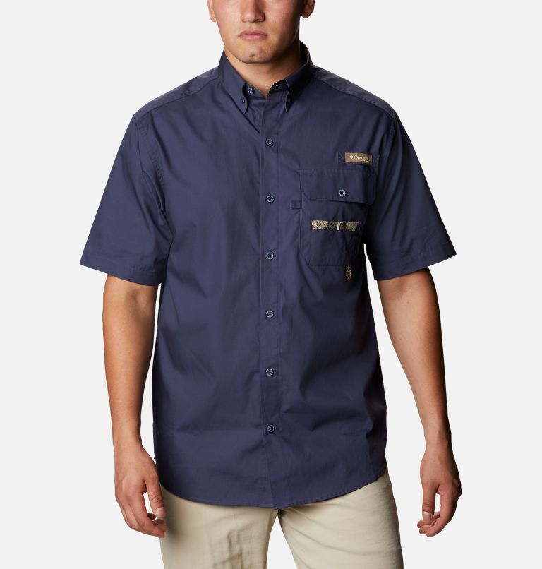 Thumbnail: Men's PHG Sharptail Short Sleeve Shirt, Color: Nocturnal, RT Edge, image 1