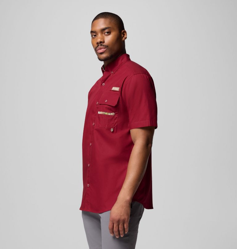 Men's PHG Sharptail Short Sleeve Shirt, Color: Red Jasper, Timberwoods Camo, image 4