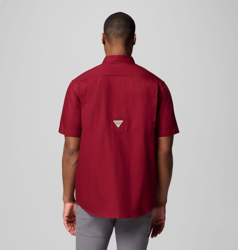 Men's PHG Sharptail Short Sleeve Shirt, Color: Red Jasper, Timberwoods Camo, image 3