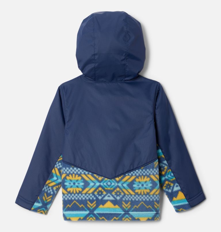 Toddler Steens Mt Overlay Hoodie, Color: Dark Mountain Checkered Peaks, Coll Navy, image 2