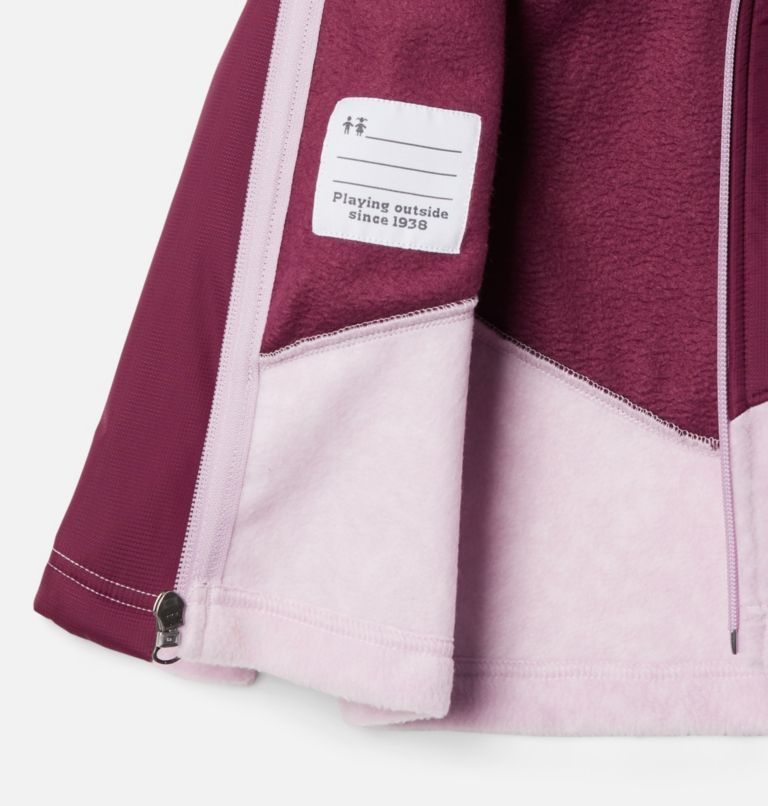 Kids' Toddler Steens Mountain Overlay Hooded Jacket, Color: Aura Terrain, Marionberry, image 3
