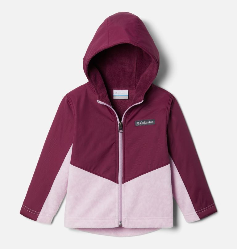 Thumbnail: Kids' Toddler Steens Mountain Overlay Hooded Jacket, Color: Aura Terrain, Marionberry, image 1