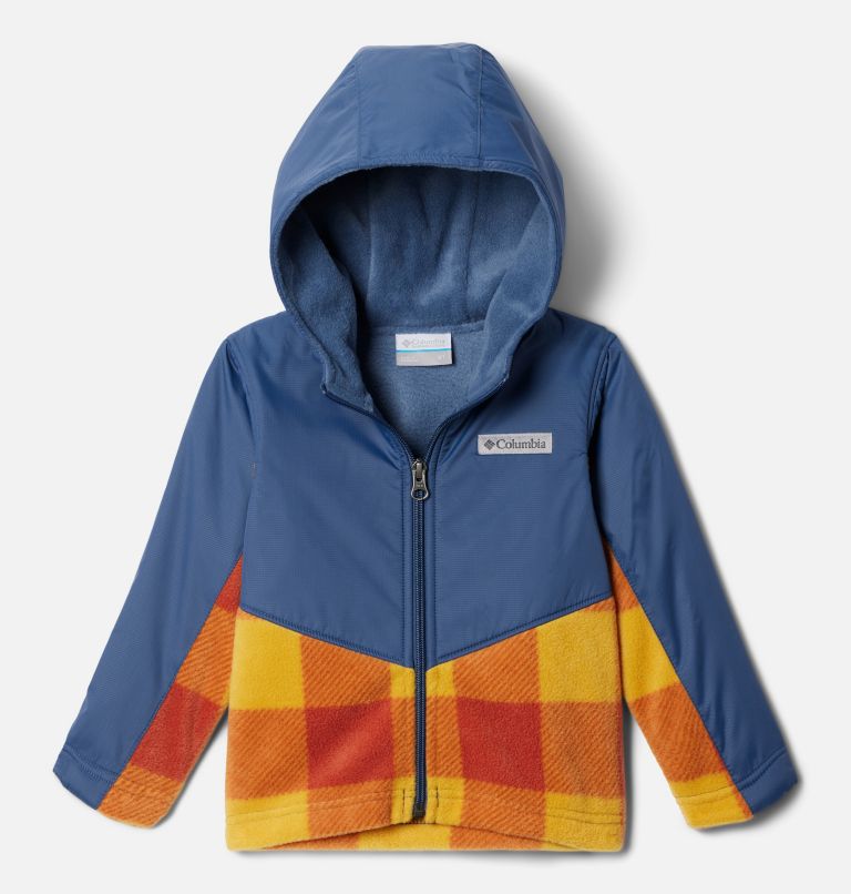 Thumbnail: Toddler Steens Mt Overlay Hoodie, Color: Raw Honey Check, Dark Mountain, image 1