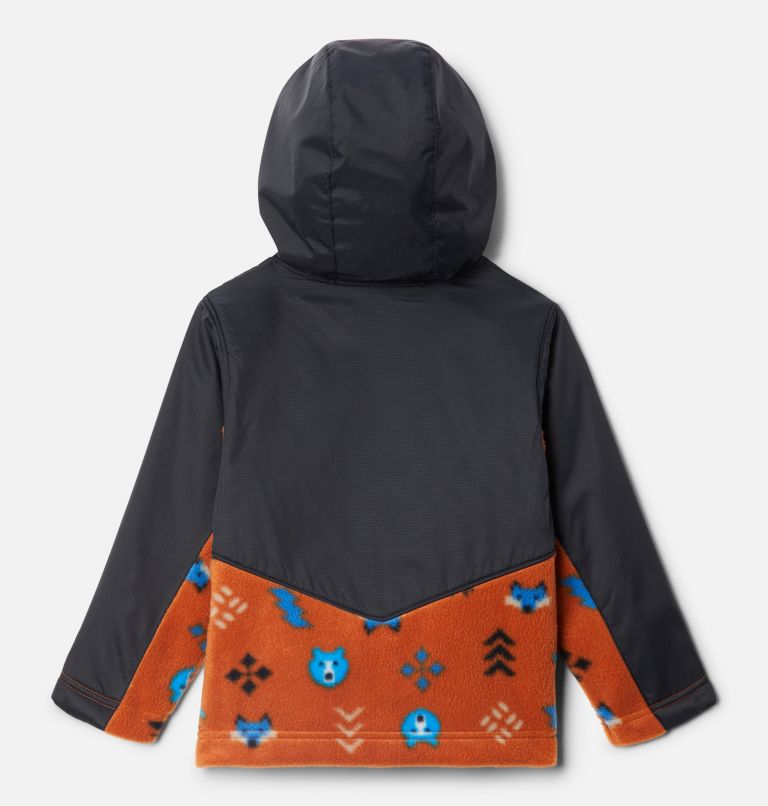 Thumbnail: Kids' Toddler Steens Mountain Overlay Hooded Jacket, Color: Warm Copper Woodlands, Black, image 2