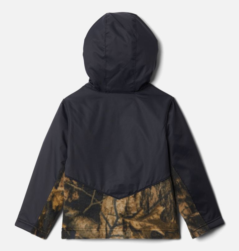 Thumbnail: Toddler Steens Mt Overlay Hoodie, Color: Timberwolf Print, Black, image 2