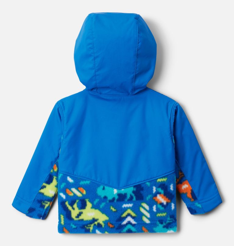 Thumbnail: Kids' Infant Steens Mountain Overlay Hooded Jacket, Color: Bright Indigo Buffaloroam, Bright Indigo, image 2