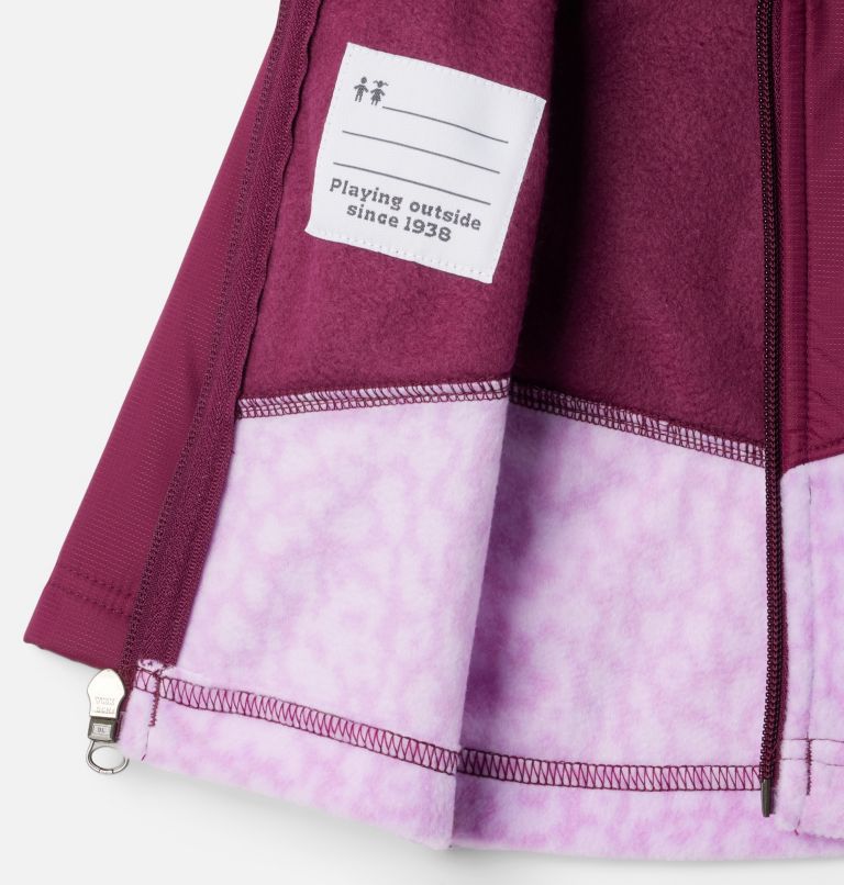 Kids' Infant Steens Mountain Overlay Hooded Jacket, Color: Gumdrop Posies, Marionberry, image 3