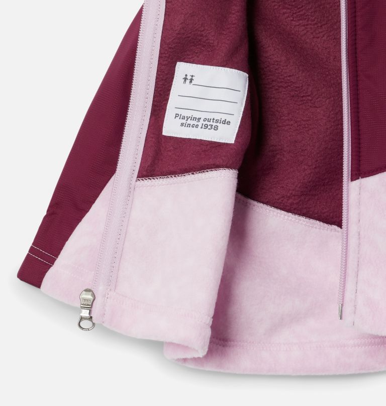 Kids' Infant Steens Mountain Overlay Hooded Jacket, Color: Aura Terrain, Marionberry, image 3