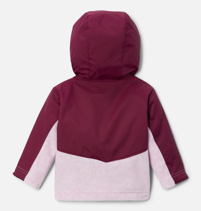 Thumbnail: Kids' Infant Steens Mountain Overlay Hooded Jacket, Color: Aura Terrain, Marionberry, image 2