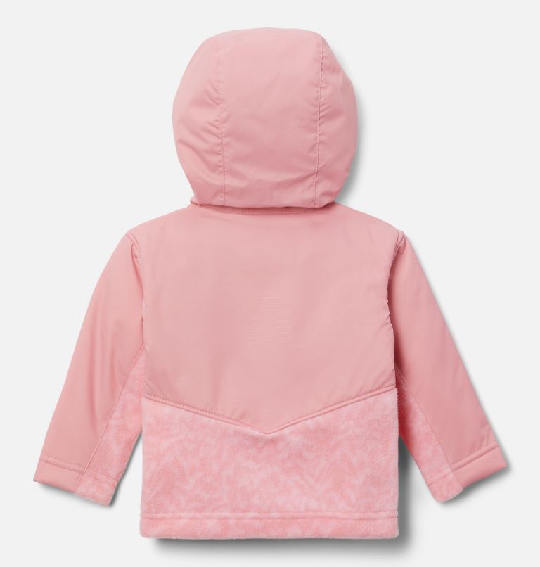 Thumbnail: Kids' Infant Steens Mountain Overlay Hooded Jacket, Color: Pink Orchid Terrain, Pink Orchid, image 2