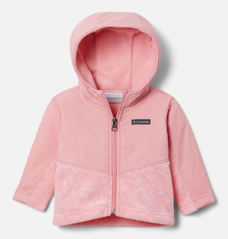 Kids' Infant Steens Mountain Overlay Hooded Jacket, Color: Pink Orchid Terrain, Pink Orchid, image 1