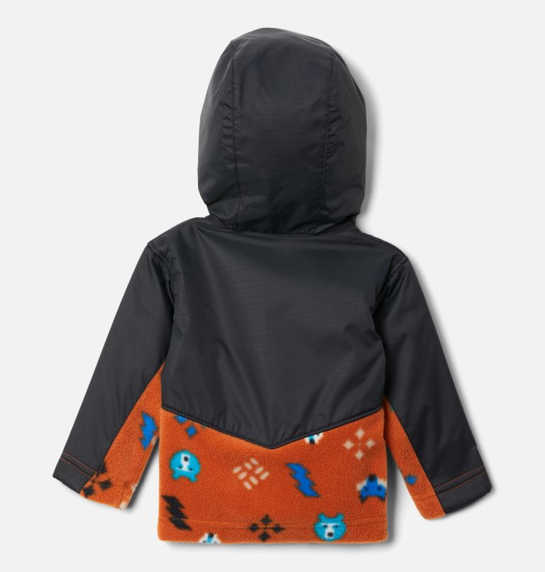Thumbnail: Kids' Infant Steens Mountain Overlay Hooded Jacket, Color: Warm Copper Woodlands, Black, image 2