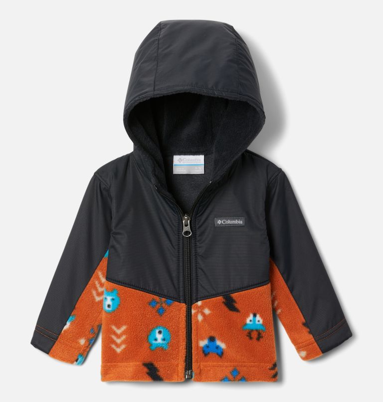 Thumbnail: Kids' Infant Steens Mountain Overlay Hooded Jacket, Color: Warm Copper Woodlands, Black, image 1