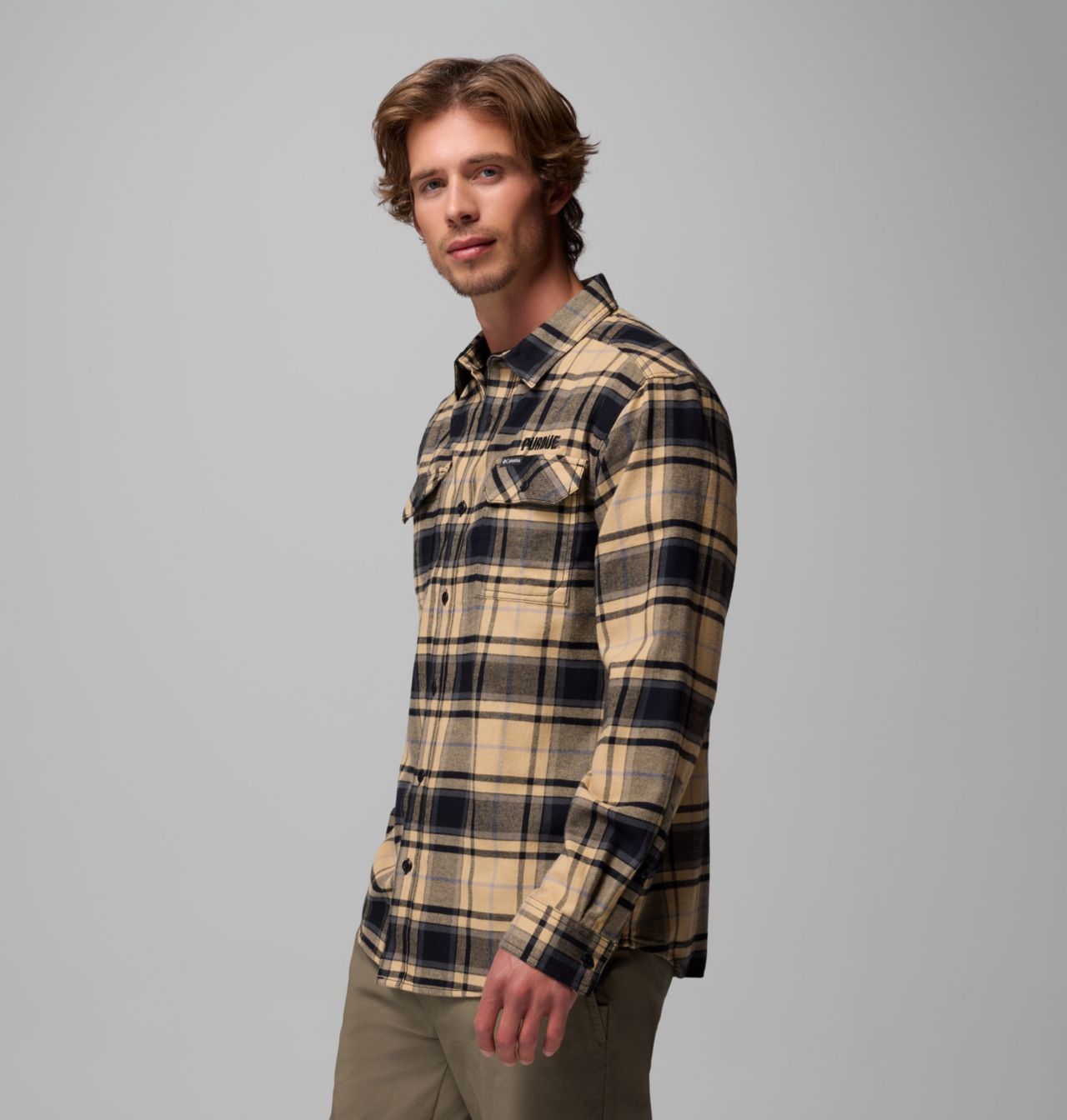 Men's Collegiate Flare Gun™ Flannel Long Sleeve Shirt - Purdue 4